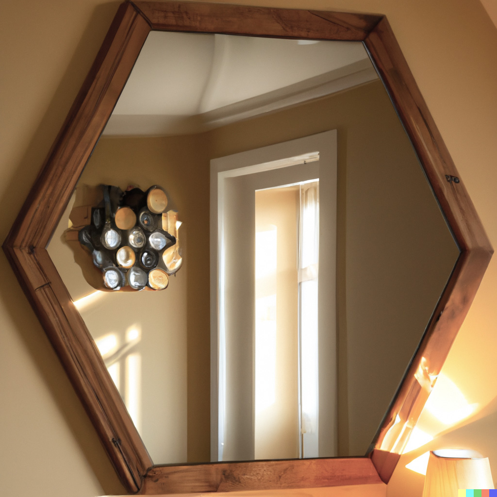 Hexagonal Wall Mirror